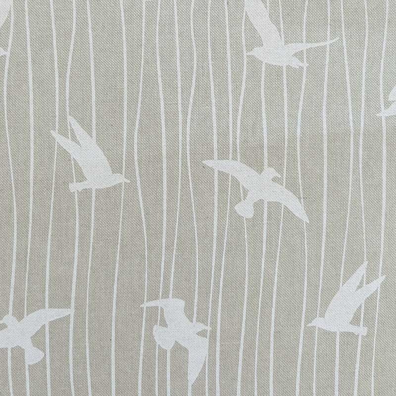 Tissu Toile  Mouette Fond Lin 