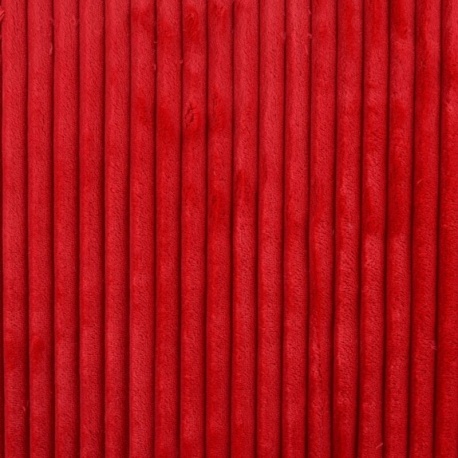 Tissu Polaire Microfibre Cotelée Rouge 