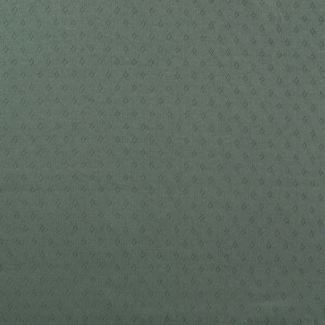 Tissu Jersey Ajouré Vert 