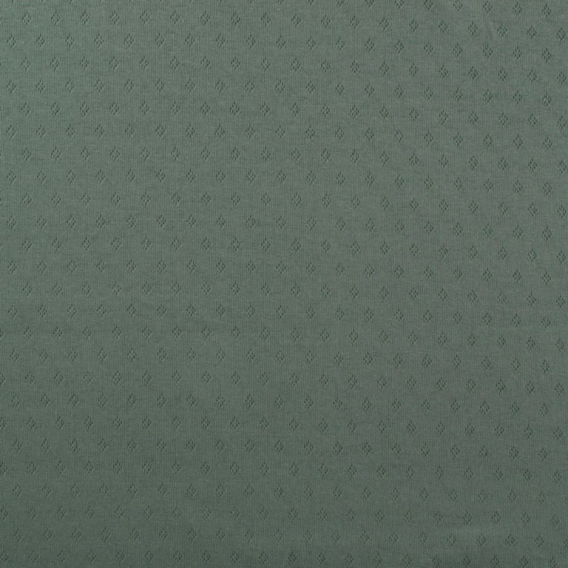Tissu Jersey Ajouré Vert 