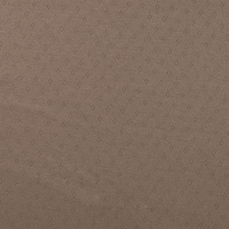 Tissu Jersey Ajouré Taupe