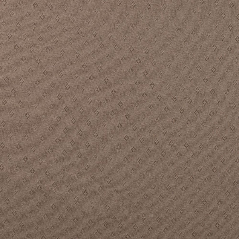 Tissu Jersey Ajouré Taupe