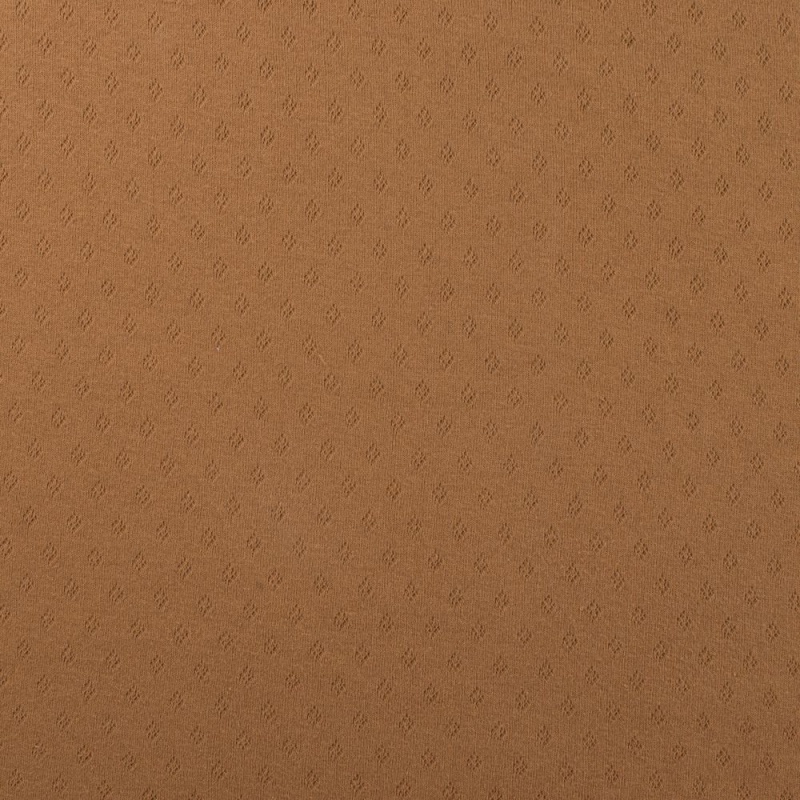 Tissu Jersey Ajouré Caramel 