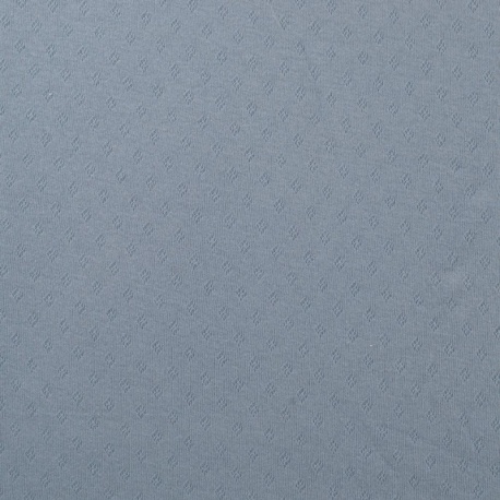 Tissu Jersey Ajouré Bleu