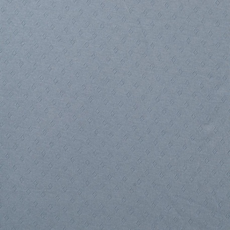 Tissu Jersey Ajouré Bleu