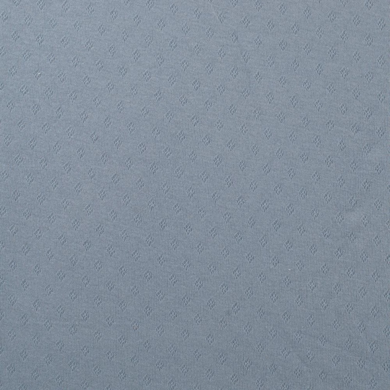 Tissu Jersey Ajouré Bleu