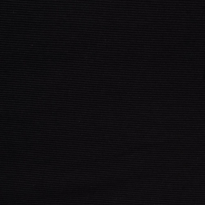 Tissu Jersey Rayures Ottoman Noir 