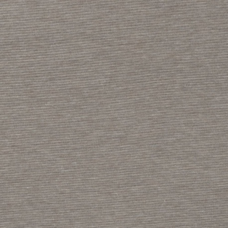 Tissu Jersey Rayures Ottoman Beige Chiné