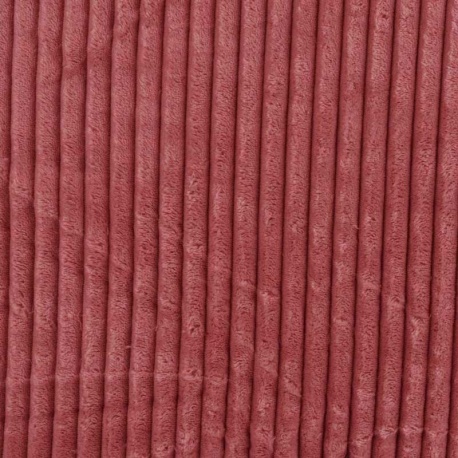 Tissu Polaire Microfibre Cotelée Terracotta