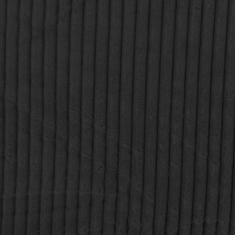 Tissu Polaire Microfibre Cotelée Noir