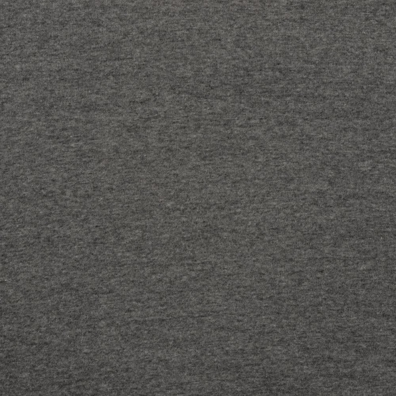 Tissu Sweat Reversible Uni Gris Foncé 