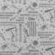 Tissu Musical Toile Blanc 