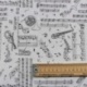 Tissu Musical Toile Blanc 