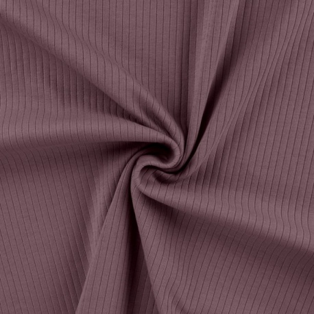 Tissu Jersey Côtelé Mandy Mauve