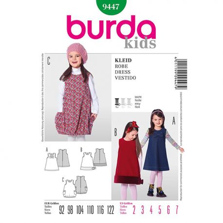 Patron Burda Kids 9447 Robe 92/122