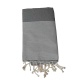 Fouta Frange Rayé Gris