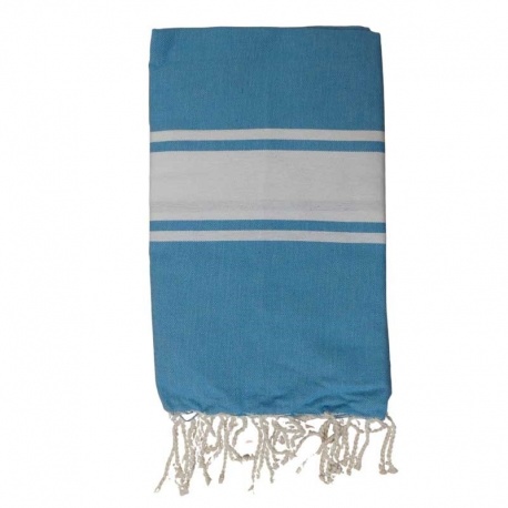 Fouta Frange Bleu 