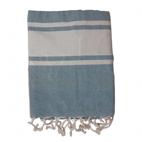 Fouta Frange Bleu clair