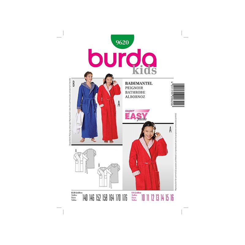 Patron Burda Style 9620 Peignoir 140/176