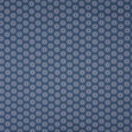 Tissu Popeline Imprimé Parapluie Bleu Jeans