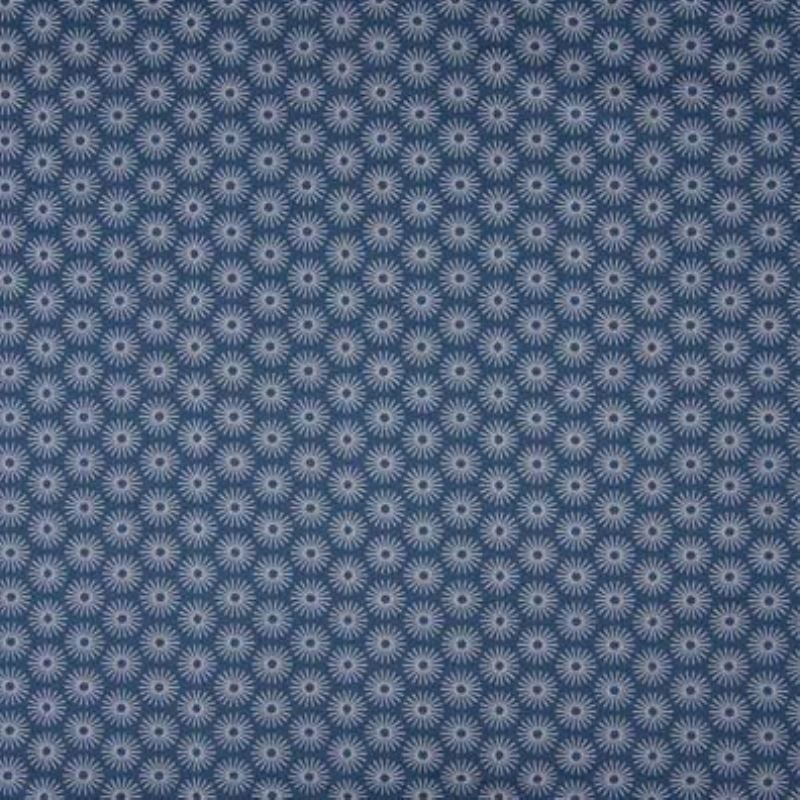 Tissu Popeline Imprimé Parapluie Bleu Jeans