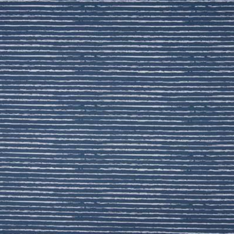 Tissu Popeline Imprimé Rayures Bleu Jeans 