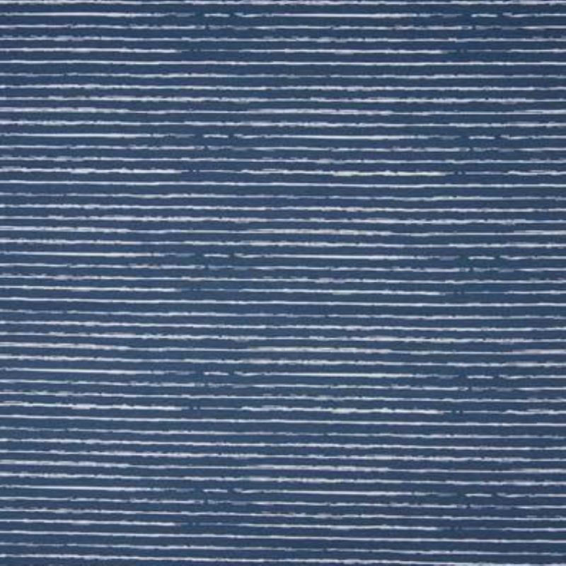 Tissu Popeline Imprimé Rayures Bleu Jeans 