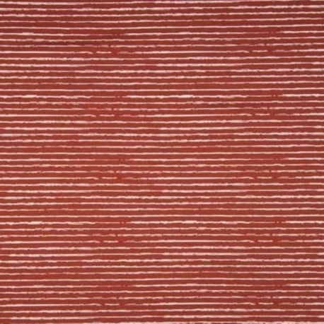 Tissu Popeline Imprimé Rayures Rouge