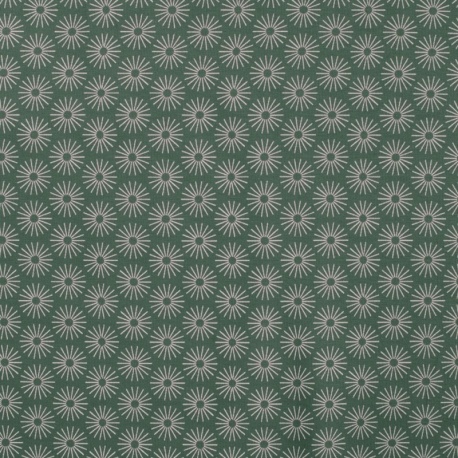 Tissu Jersey Coton Parapluie Vert 