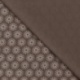 Tissu Jersey Coton Parapluie Marron 