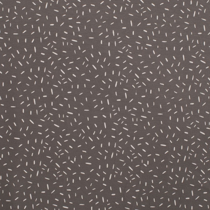 Tissu Jersey Coton Confetti Gris