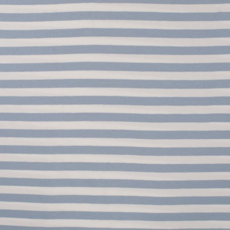 Tissu Jersey Coton Large Bande Bleu 