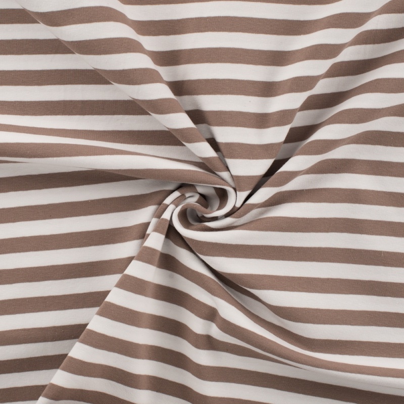 Soimoi Beige Canard De Coton En Tissu Horizontal Bande Tissu