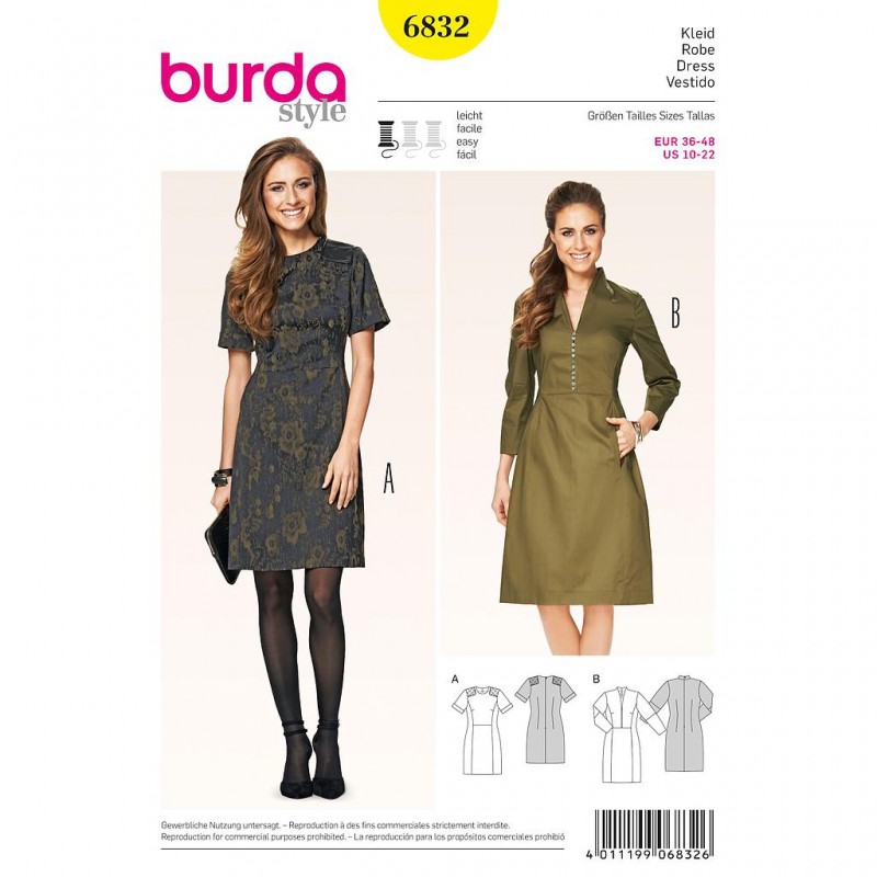 Patron Burda Style 6832 Robe 36/48