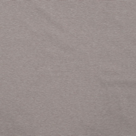 Tissu Jersey Coton Fine Bande Taupe 