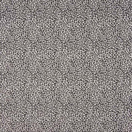Tissu Jersey Coton Imprimé Leopard Blanc