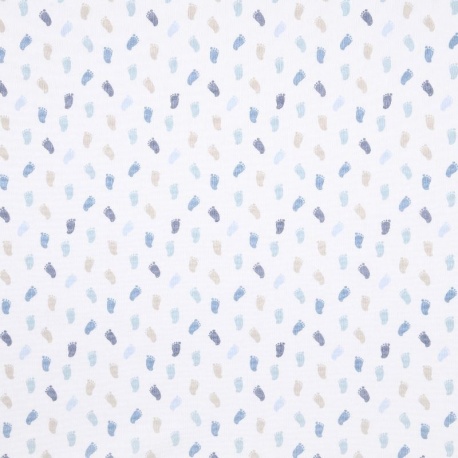 Tissu Imprimé Peton Bleu 