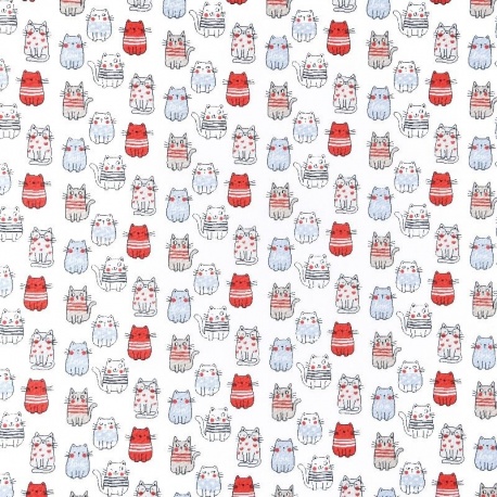 Tissu Imprimé Felix Rouge 