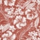 Tissu Imprimé Hibiscus Terracotta