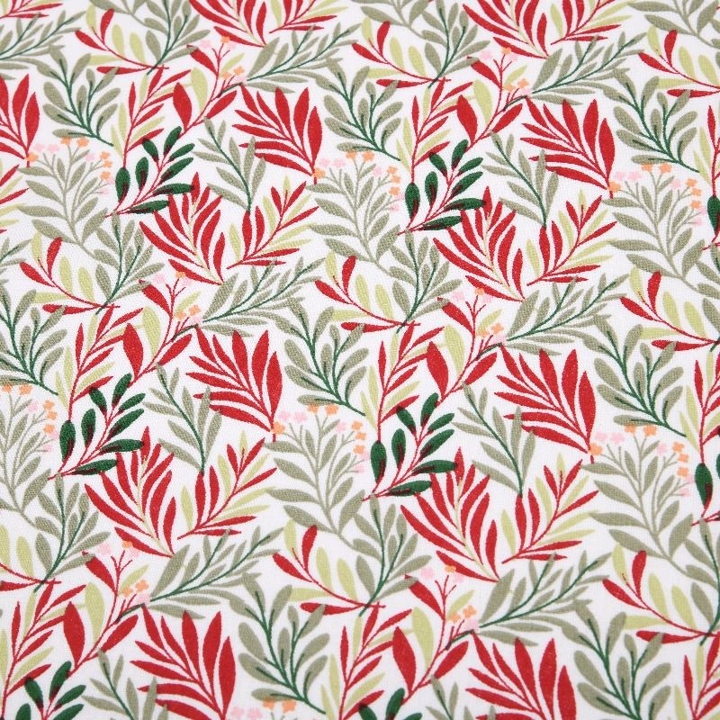 Tissu Imprimé Monoi Rouge - Tissus des Ursules