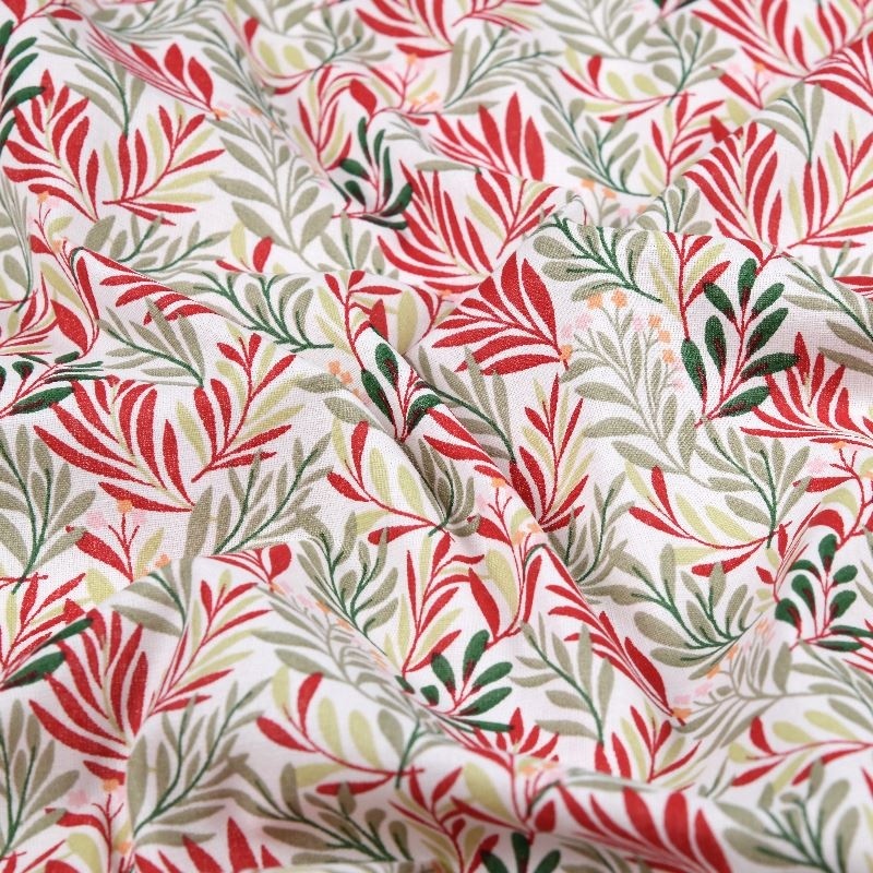 Tissu Imprimé Monoi Rouge - Tissus des Ursules