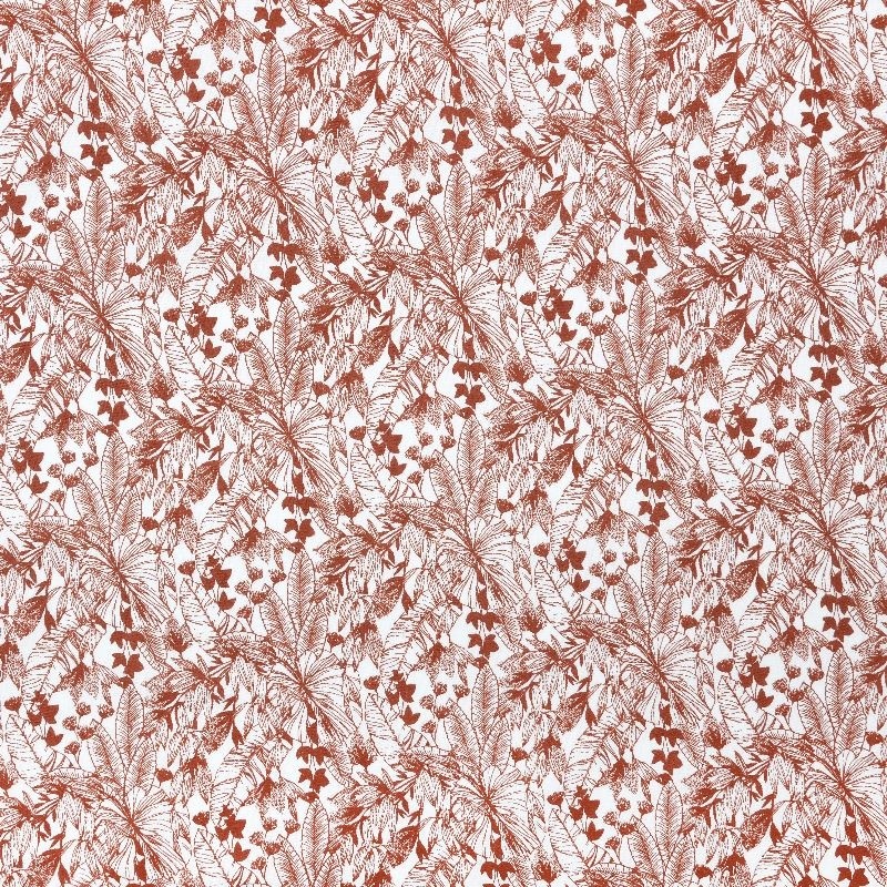 Tissu Imprimé Herbal Terracotta 