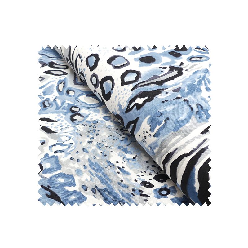 Tissu Gabardine Coton Afrique Bleu