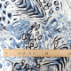 Tissu Gabardine Coton Afrique Bleu