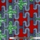 Tissu Wax Imprimé Vert Rouge