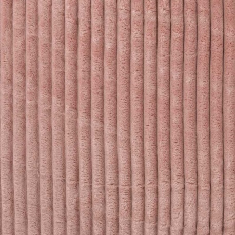 Tissu Polaire Microfibre Cotelée Rose