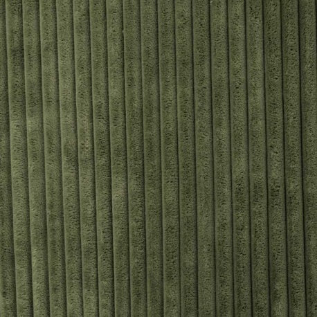 Tissu Polaire Microfibre Cotelée Vert Army
