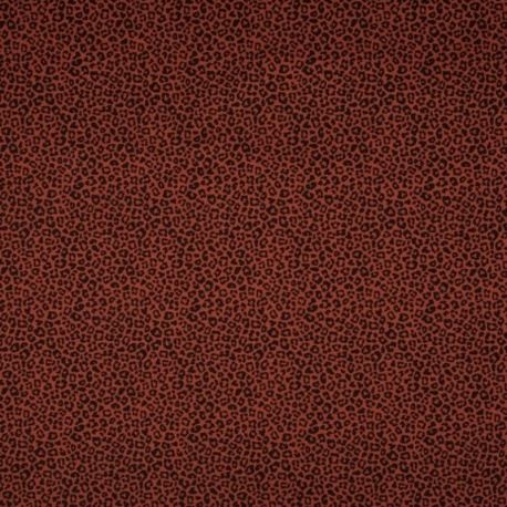 Tissu Jersey Coton Imprimé Leopard Terracotta