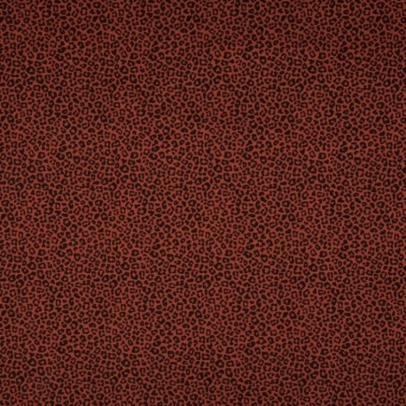Tissu Jersey Coton Imprimé Leopard Terracotta