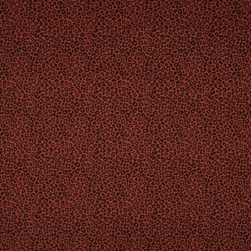 Tissu Jersey Coton Imprimé Leopard Terracotta